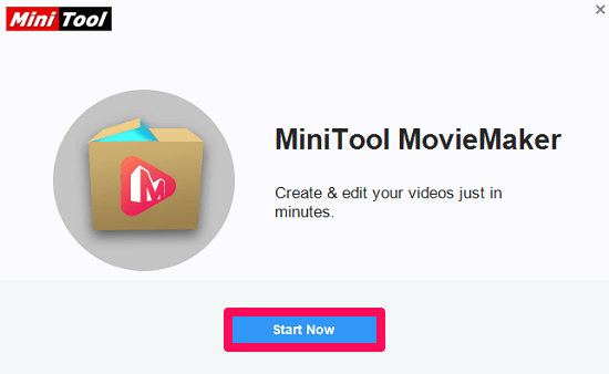 Beginnen Sie mit Minitool Moviemaker