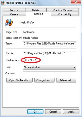 åpne et program med hurtigtast på Windows