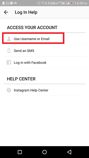 hvordan man opretter adgangskode til Instagram-konto, når man er tilmeldt ved hjælp af Facebook - brugernavn