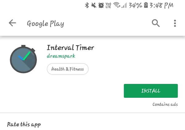 jak powtórzyć minutnik na Androidzie - aplikacja minutnika interwałowego