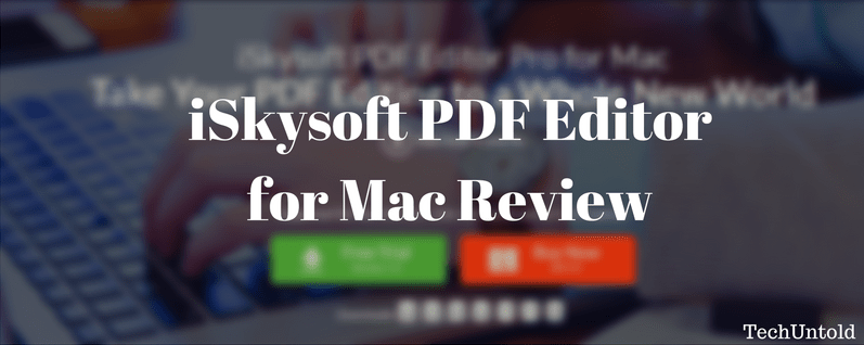 iskysoft PDF-Editor für Mac Review