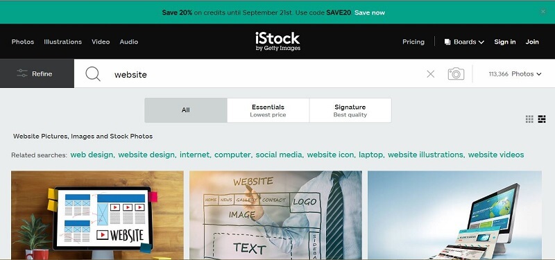 iStock- أفضل موقع وتطبيق للصور الفوتوغرافية