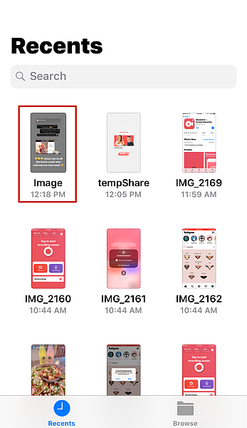 Αποθηκευμένες ιστορίες instagram στην εφαρμογή Iphone Files