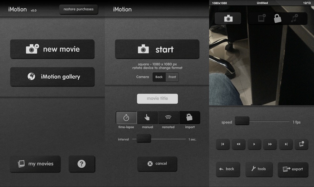 imotion - slowmotion video-app iPhone