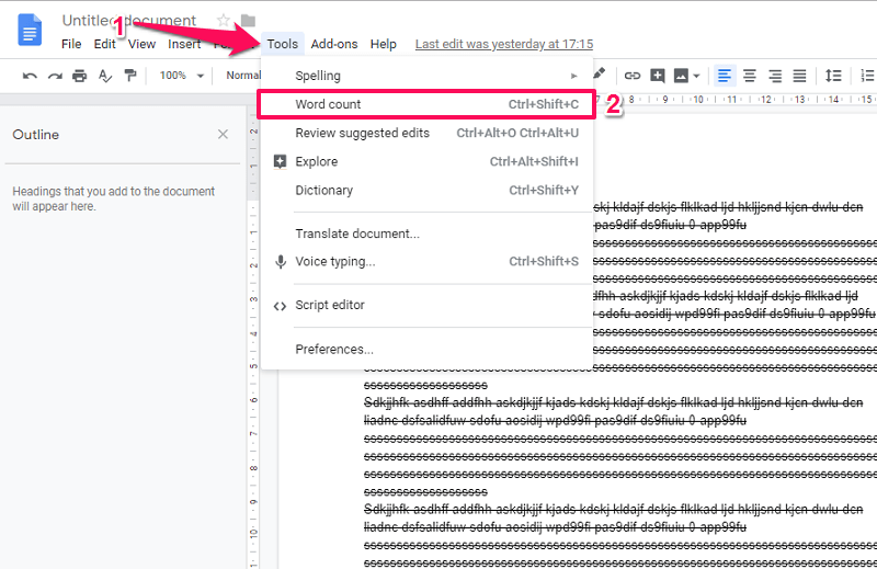 V rifier Le Nombre De Mots Dans Google Docs Sheets