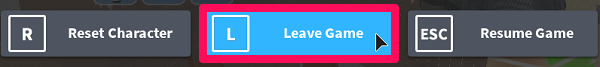 leave game on Roblox in full screen