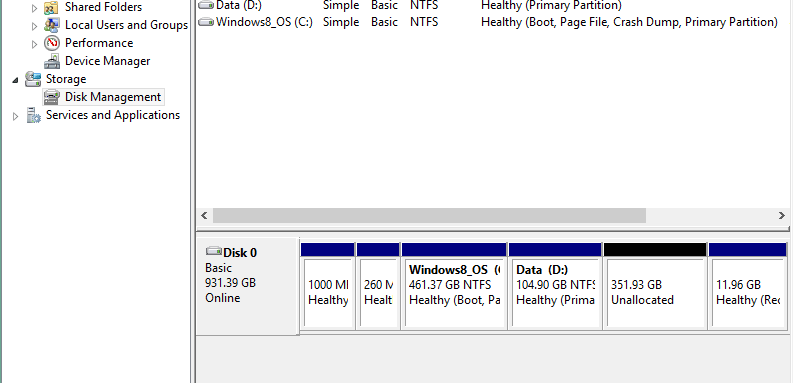 Windows에서 포맷하지 않고 파티션 하드 디스크 - 할당되지 않음