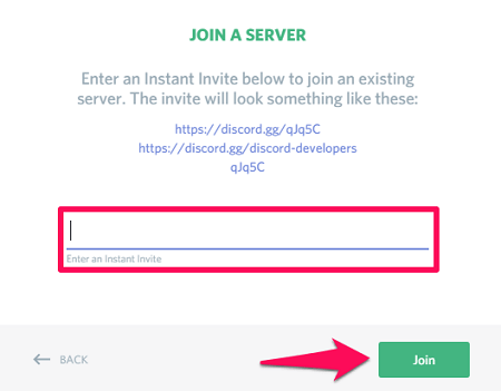 tilmeld dig discord-server med invitationslink
