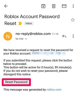 wachtwoord opnieuw instellen link
