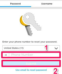 wachtwoord opnieuw instellen met nummer