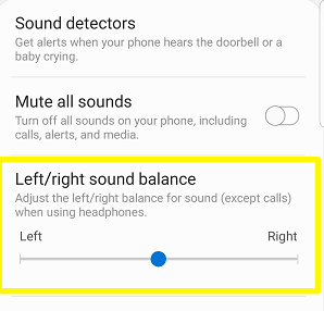 توازن الصوت في سماعات الرأس على Android