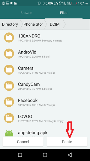 pegatinas de facebook messenger guardadas en un teléfono Android - copiar
