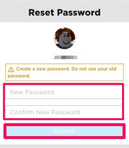 nieuw wachtwoord instellen voor roblox-account