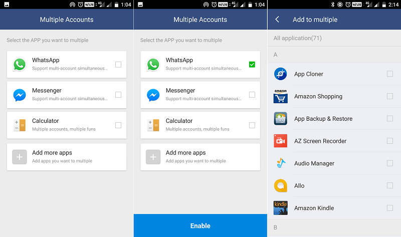 lignende apps som parallel space - multiple account