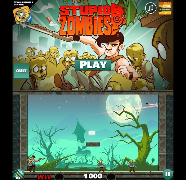 jeu stupide de zombies