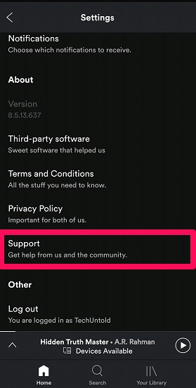 support option