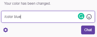 comando de mudança de cor do nome de usuário do twitch
