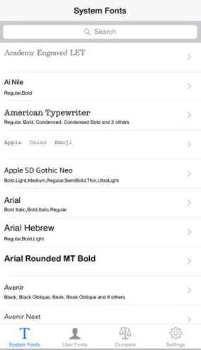 typografie-apps voor lettertypen -ifont