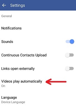 videoer afspilles automatisk mulighed android